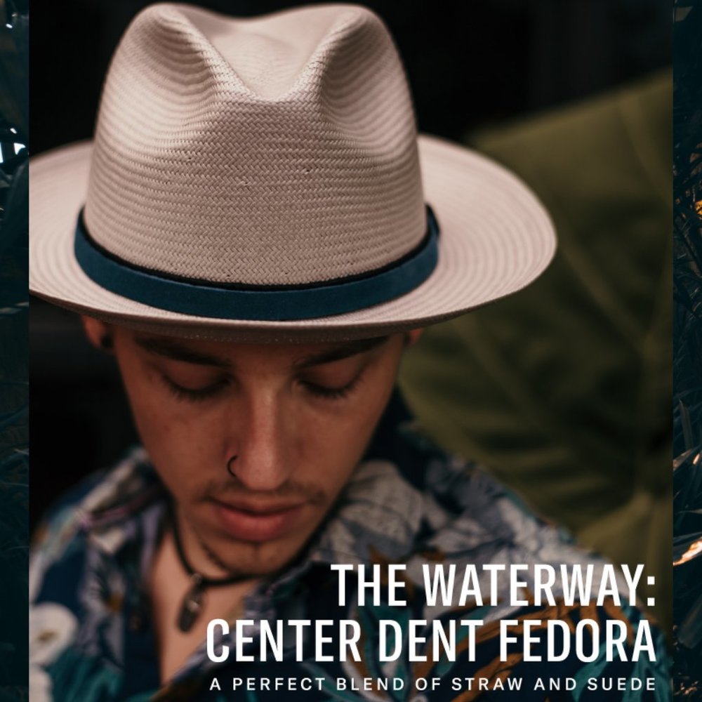 Goorin Bros Grey Straw Fedora Hat "Dream Boat" Made in U.S.A.